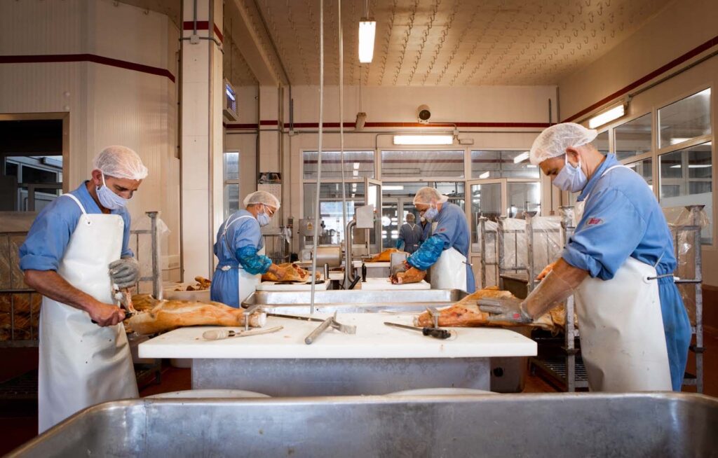 production usine jambon